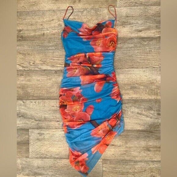 ZARA BLOGGER FAVE!!! Ruched Asymmetric Dress NWT - Picture 15 of 16